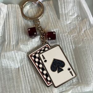 Kate Spade Metal Cards Key Fob
